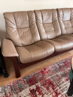 Norwegian design Stressless High back 3-seat leather Sofa