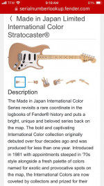 Fender Stratocaster MIJ Limited International Color Sahara Taupe