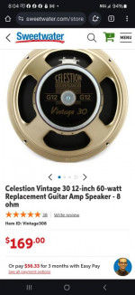 Peavey ValveKing II 50 tube amp Celestion