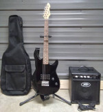 PEAVEY ROCKMASTER ELECTRIC GUITAR & PEAVEY MAX 158 AMPLIFIER