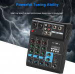 4 Channel 4C Audio Mixer USB Bluetooth 48V Phantom Power