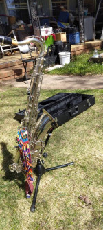 Selmer and Cecelia tenor saxaphones