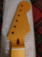 Strat style Neck, amber tint beautiful bolt and play