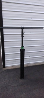 Stage light stands with tops pair