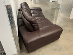Genuine Leather Double-Chaise Lounge Convertible Sofa By Kasala