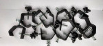 Stage light fixture pipe clamps