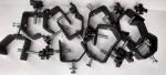 Stage light fixture pipe clamps