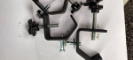 Stage light fixture pipe clamps