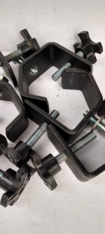 Stage light fixture pipe clamps