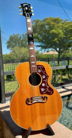 Gibson J150 acoustic electric flame maple guitar