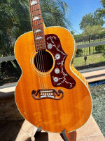 Gibson J150 acoustic electric flame maple guitar