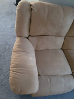 Sofa and love seat all 4 sides recliner almost New!
