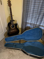 Ovation Applause AE-136 shallow-bowl acoustic/electric guitar + OHSC