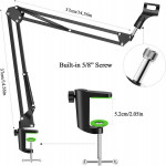 Yotto Microphone Stand W/ Adjustable Studio Suspension Arm & Accessory