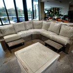 New oversize outdoor patio furniture sectional sofa with recliner