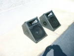 Vintage TOA speaker monitor pair 240W and stands