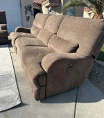 Rcwilley Brindle Brown Power Reclining Sofa And Loveseat
