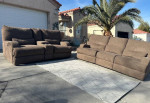 Rcwilley Brindle Brown Power Reclining Sofa And Loveseat