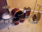 Remo drum set with zildjian symbols