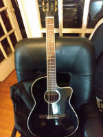 Black Cordoba Fusion 14 Jet Acoustic Electric Classical