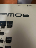 Yamaha MO6 workstation, pedal and stand