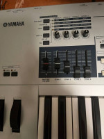 Yamaha MO6 workstation, pedal and stand