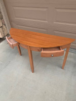 2 Drawer Rounded Sofa Table
