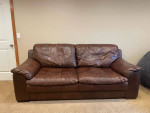 Italian leather couch and sofa