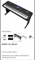 Yamaha Digital Piano Keyboard Setup + Seat/Stool Headphones/Mic BUNDLE