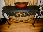 Black Wrought Iron Sofa Table/Entry Table/Display Table