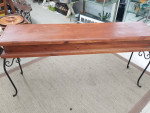 Rustic Pine and Iron Sofa Table
