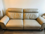 Moving sale! Excellent conditions Beige Leather Electric Recliner Sofa