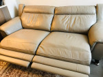 Moving sale! Excellent conditions Beige Leather Electric Recliner Sofa