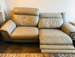 Moving sale! Excellent conditions Beige Leather Electric Recliner Sofa