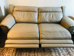 Moving sale! Excellent conditions Beige Leather Electric Recliner Sofa
