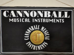 Cannonball Saxophone, Sax, Saxophones Banner Sign ex cond