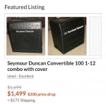 Seymour Duncan Convertible 100 Watt Guitar Tube Amplifier