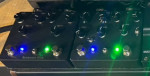 3 drive pedals, EQ, Tuner, pedalboard