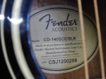 Fender CD-140SCE/BLK Acoustic Electric Guitar