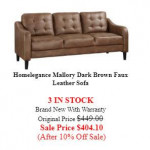 10 DESIGNER SOFA - CLEARANCE PRICES - STARTING AT