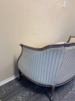 Loveseat Settee Sofa Down Cushion Vintage