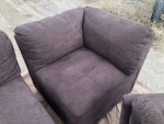 (New) 7 Piece Brown Cloth Sectional Couch Sofa Chase Ottoman