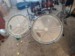 80's Remo Rototoms (10 & 12") with stand, dbl tom holder and mini bone