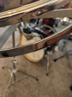 80's Remo Rototoms (10 & 12") with stand, dbl tom holder and mini bone