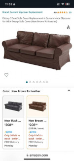 Ikea Ektorp sofa, 3 layer covered, extra cover
