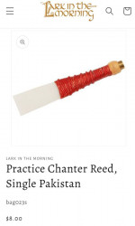 Bagpipe practice chanter