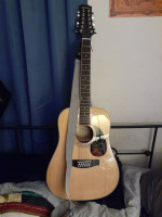 Mitchell D120S12E 12-String Acoustic-Electric Guitar bundle.
