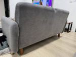 5 ft x 3 ft Gray Fabric Couch / Sofa