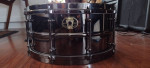 Ludwig black magic snare drum nickel over brass