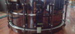 Ludwig black magic snare drum nickel over brass